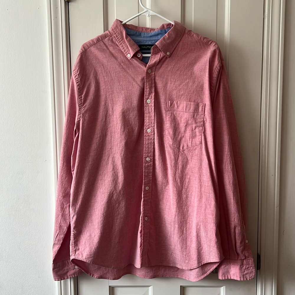 Nautica Red Button down